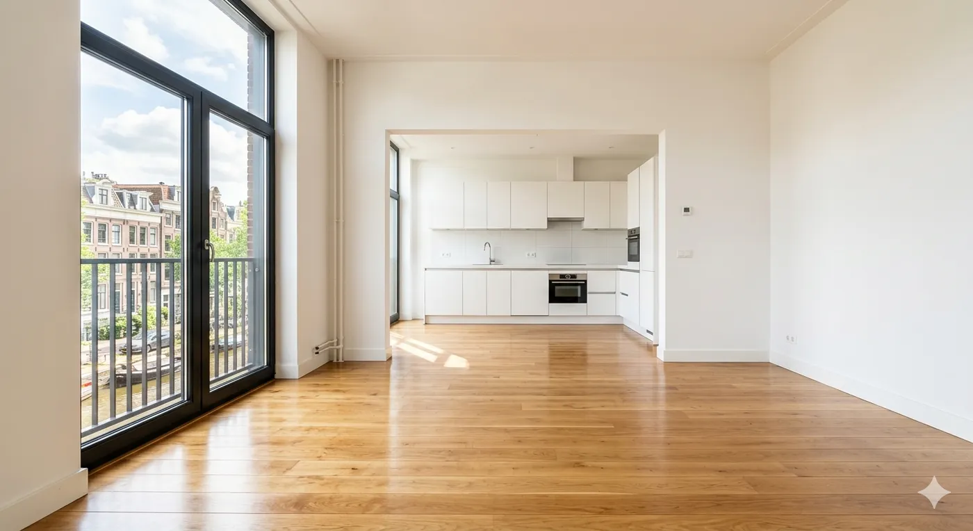 Bezemschoon opgeleverde woning na woningontruiming